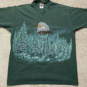 Vintage 1995 American Bald Eagle T Shirt Size XL Single Stitch Made In Usa Rare
